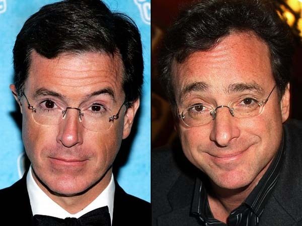 7. Stephen Colbert & Bob Saget.