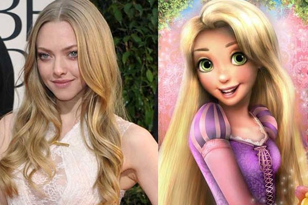 Amanda Seyfried y Rapunzel de Enredados