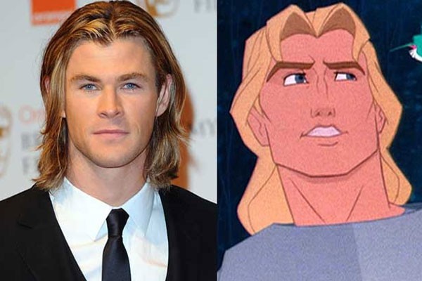 Chris Hemsworth y John Smith de Pocahontas