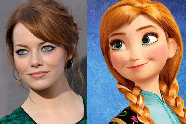 Emma Stone y Anna de Frozen