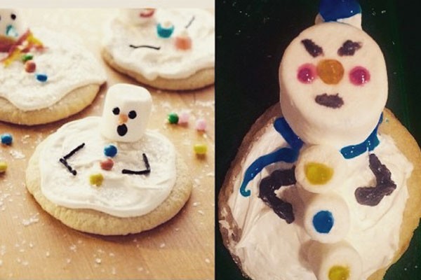 Galletas con muñecos de nieve