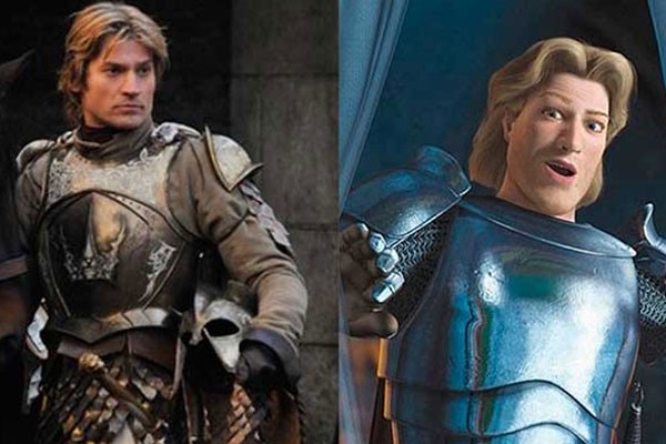 Jamie Lannister y Príncipe Encantador de Shrek