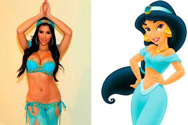 Kim Kardashian y Jasmín de Aladín