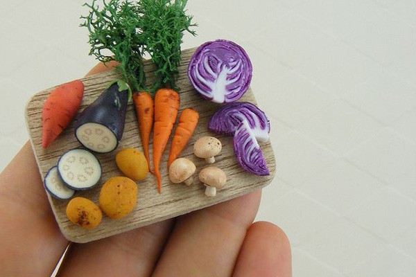 Verduras picadas miniatura