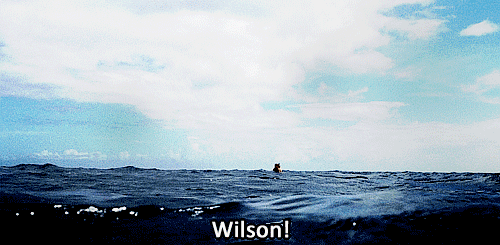 Cuando Wilson se cae al mar