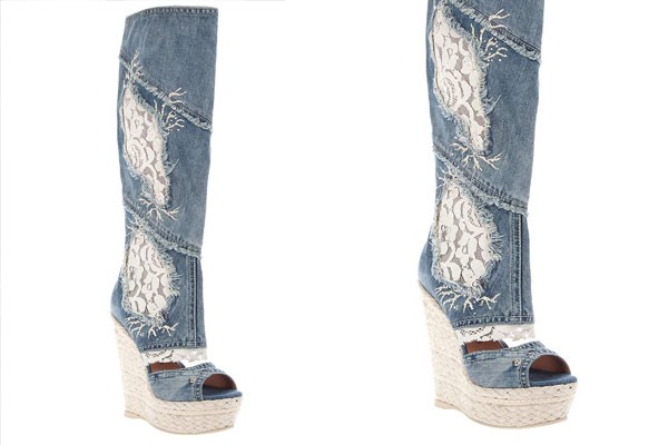 Botas de denim