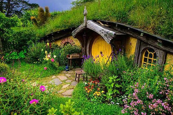 Casa de Hobbit en Nueva Zelanda