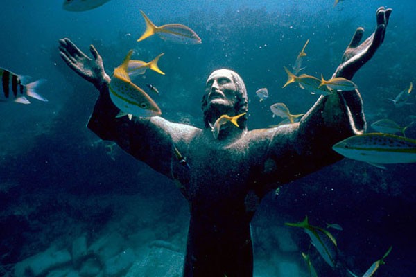 Cristo del abismo, San Fruttuoso, Italia