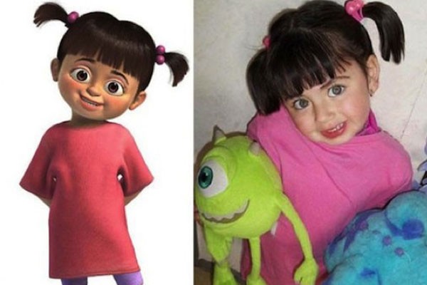 Esta niña y Boo de Monster Inc.