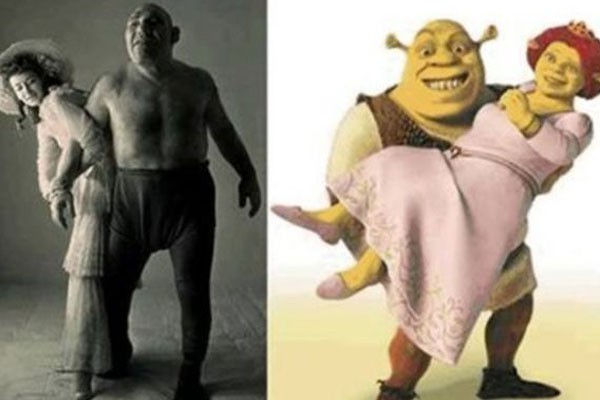 Esta pareja con Shrek y Fiona