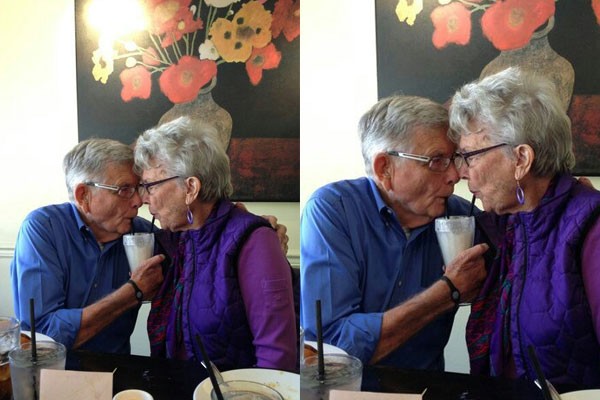 Estos abuelitos hermosos que comparten batidos