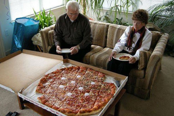 Estos amantes de la pizza