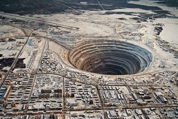Mina de diamantes de Mirny, Siberia