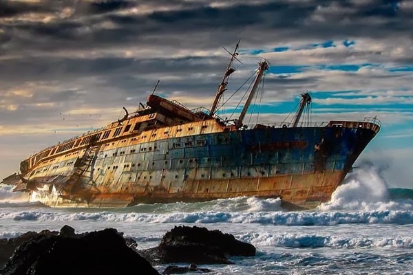 Naufragio del SS America, Fuerteventura, Islas Canarias