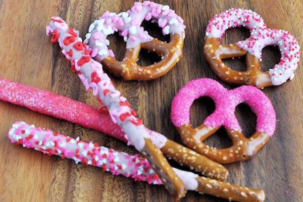 Pretzels con chocolate