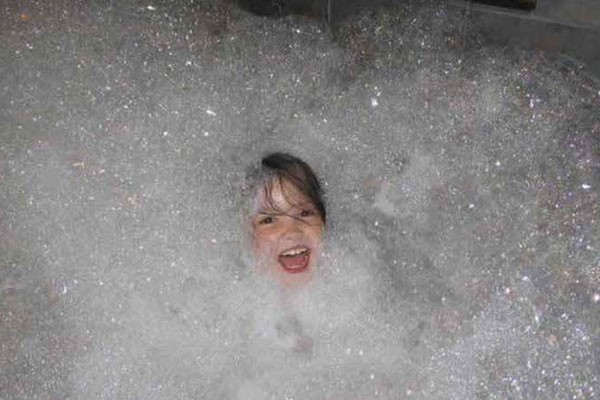 Un baño de espuma gigante