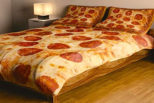 Una cama de pizza