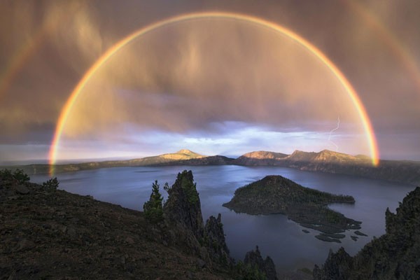 Arcoiris de 8 kilómetros en Estados Unidos