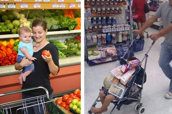 De compras en el supermercado