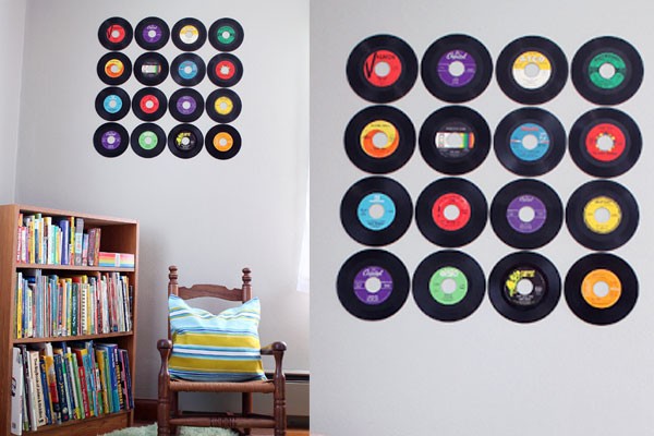 Cómo decorar con discos de vinilo