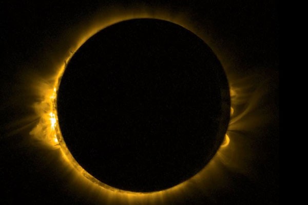 Eclipse capturado con el mini satélite Proba-2