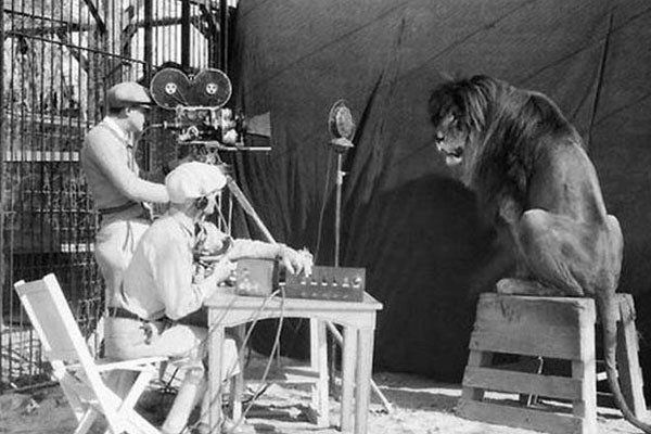 Grabación del león de MGM