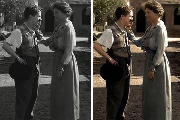 Hellen Keller y Charles Chaplin