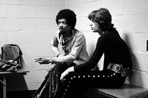 Jimi Hendrix y Mick Jagger