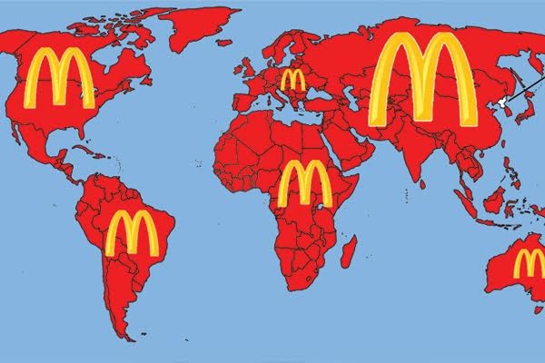 McDonald's está en casi todo el mundo