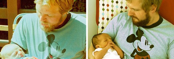 21 fotos de familiares y bebés idénticos por generaciones