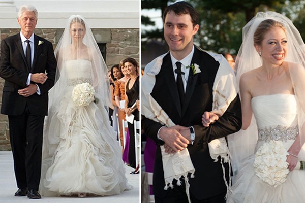 Chelsea Clinton en Vera Wang