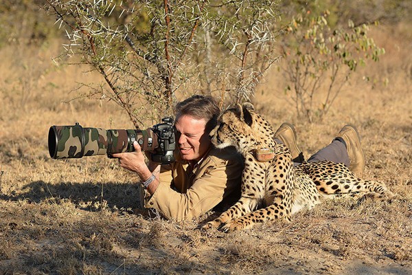 Este leopardo analizando la toma