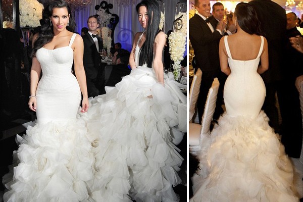 Kim Kardashian en Vera Wang