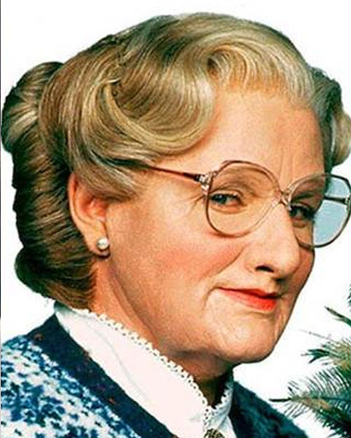 6. Robin Williams (como la señora Doubtfire)