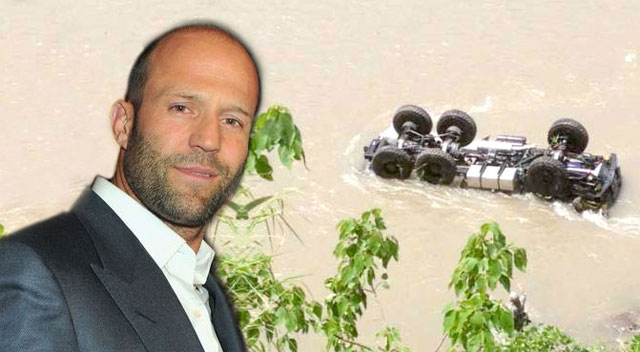 Jason Statham en la filmación de The Expendables 3