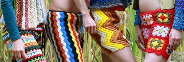 Nueva moda para hombres: Shorts hechos en crochet