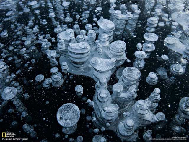 19. Las burbujas de metano congeladas