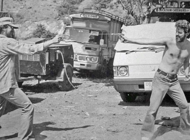 George Lucas y Steven Spielberg jugando como niños