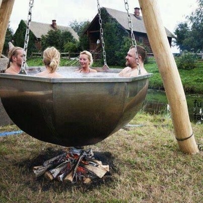 Un jacuzzi muy creativo