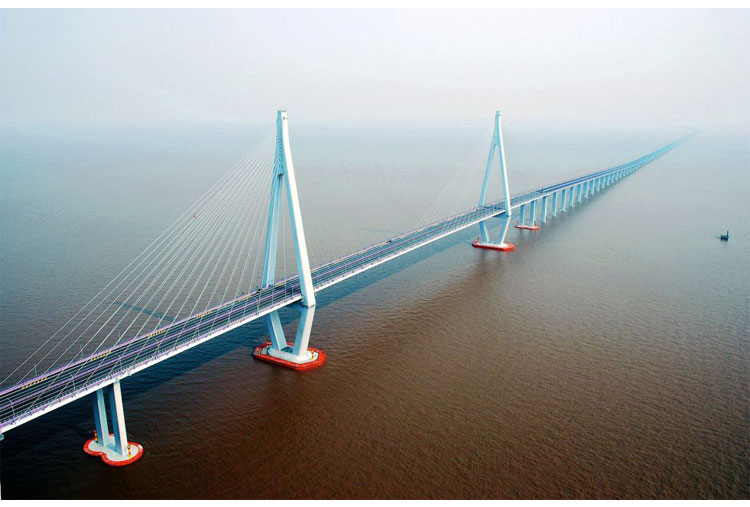 Puente de la bahía Jiaozhou, China