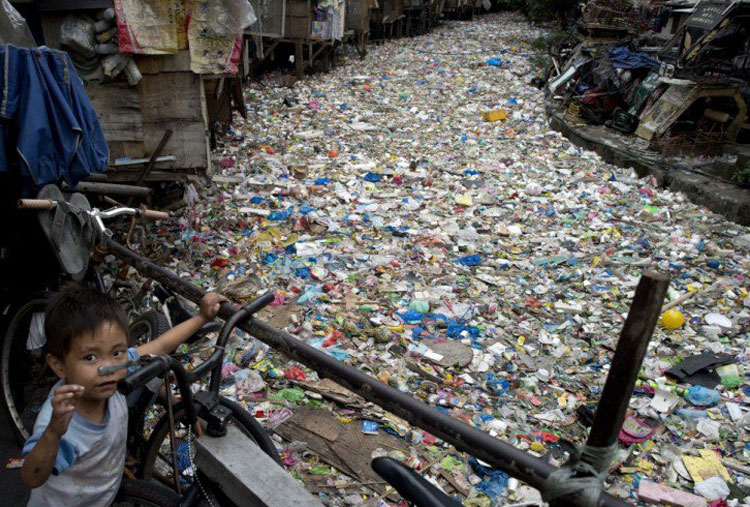 Un río de basura