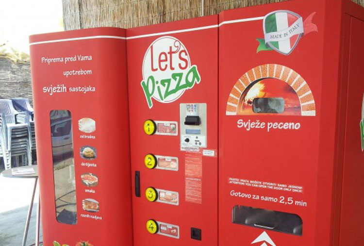 Máquinas expendedoras de pizza