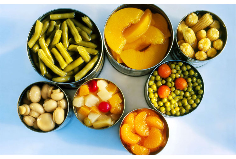 Frutas y vegetales envasados