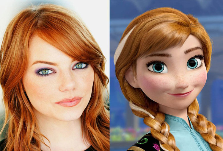 Emma Stone y Anna de Frozen