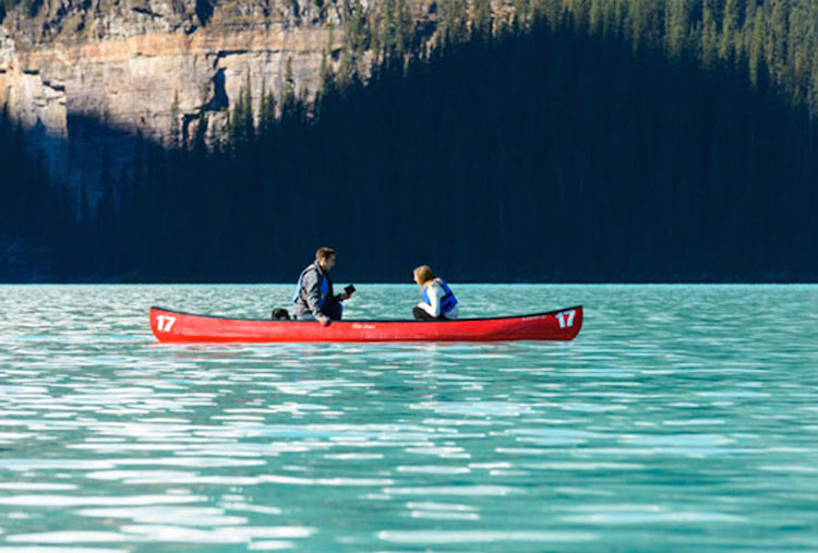 En un hermoso lago