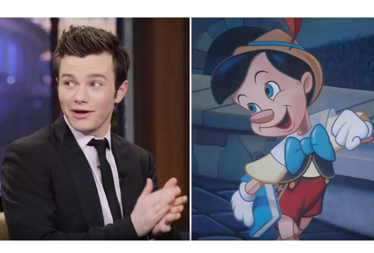 Chris Colfer y Pinocho