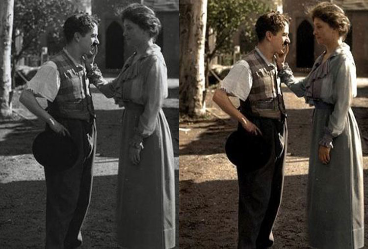 Charlie Chaplin y Helen Keller