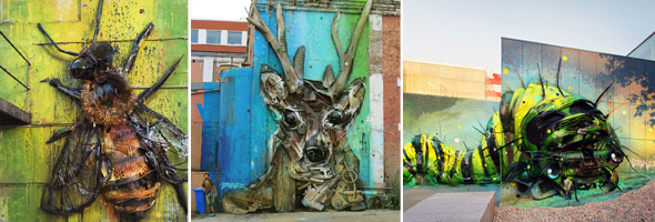 Artista convierte la basura en GENIALES esculturas de animales