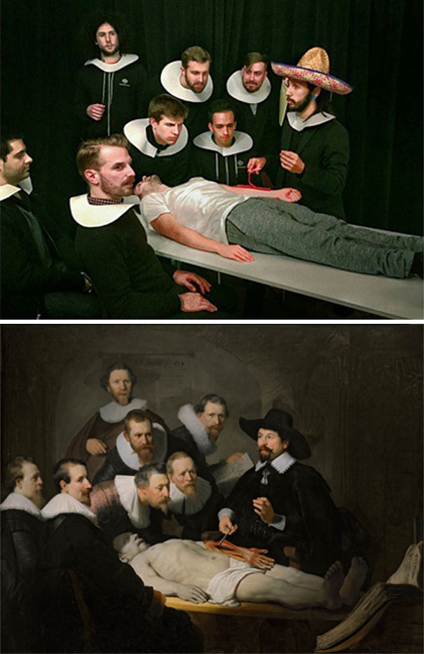 “Lección de anatomía” de Rembrandt, 1632 aprox.