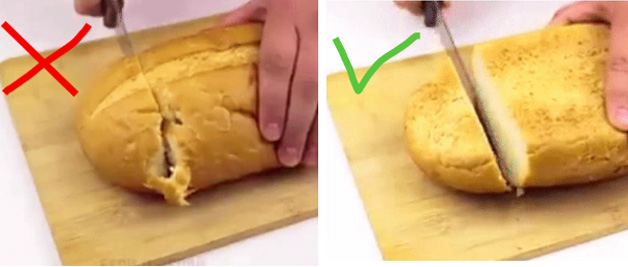 ¿Eres de los que cortan el pan de arriba hacia abajo?